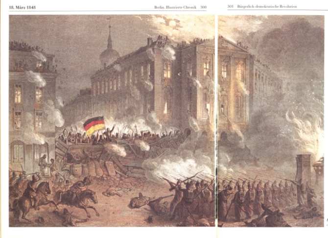 Barrikade am Alexanderplatz 1848