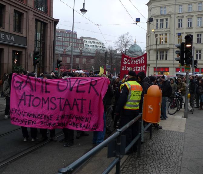 Demonstration gegen Atomstaat