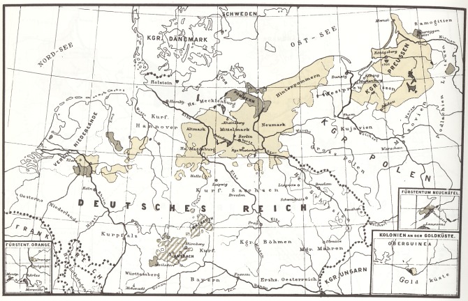 Karte Preussen 1688 - 1740