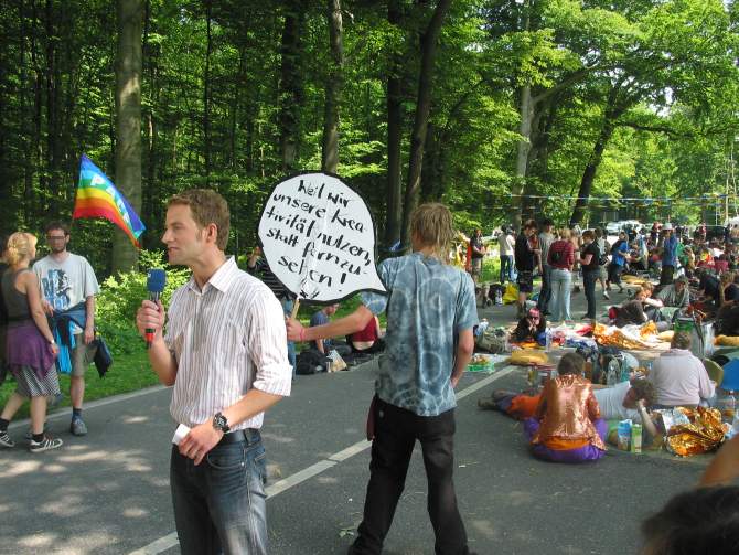 G8-Protest : kreativ und nicht Fernsehen