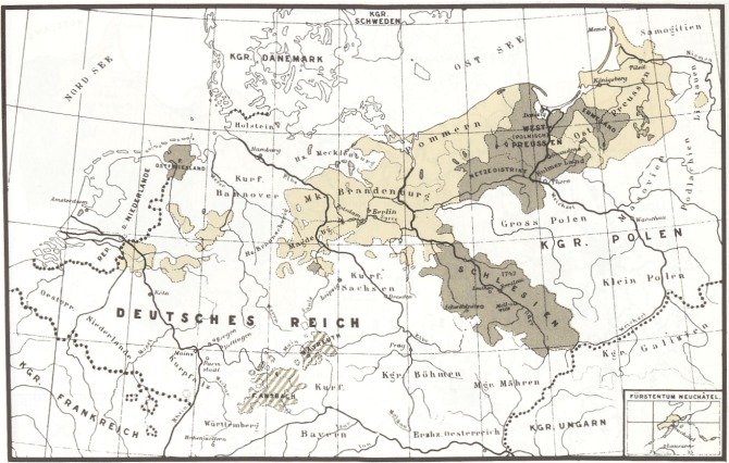 Karte Preussen 1740 - 1786
