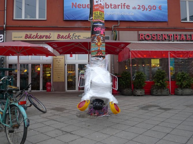 Wickelkunst Installation