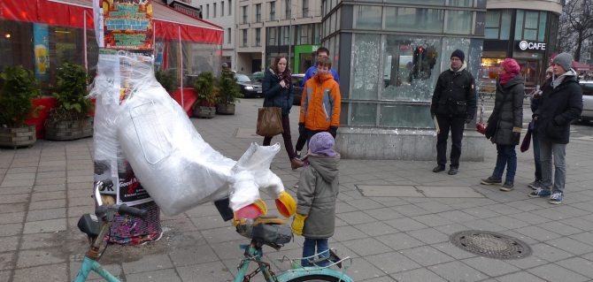 Wickelkunst Installation